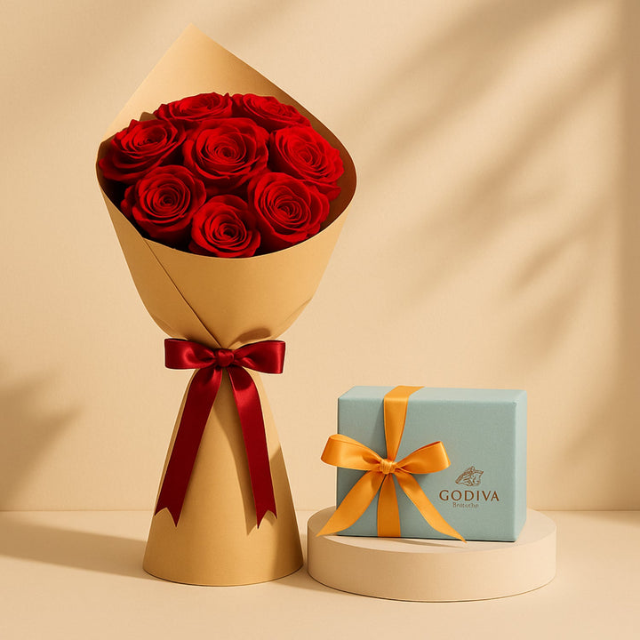 Godiva With Roses Texture