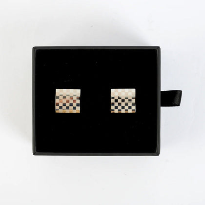 Elegant Gold & Silver Tone Cufflinks with Crystal Accents for Men