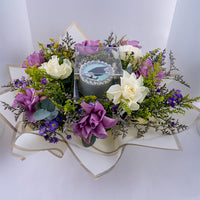 Graduation Gift Combo | Flower Bouquet and Mini Cake