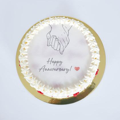 Happiness Loaded Anniversary Candle Cake