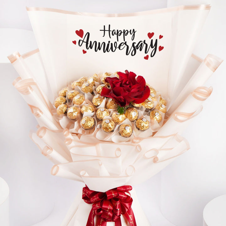 Happy Anniversary Rocher Bouquet
