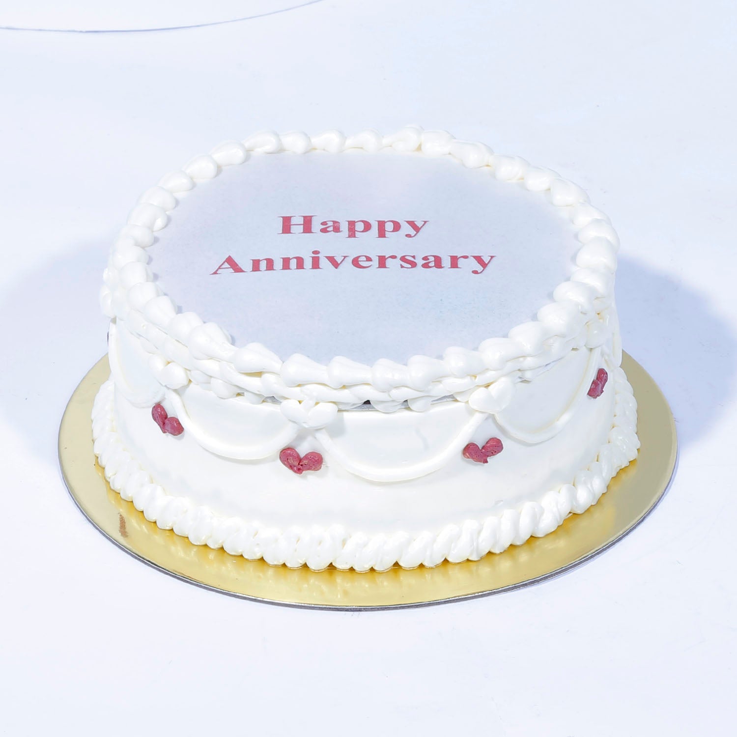 Happy Anniversary Red Velvet Candle Cake
