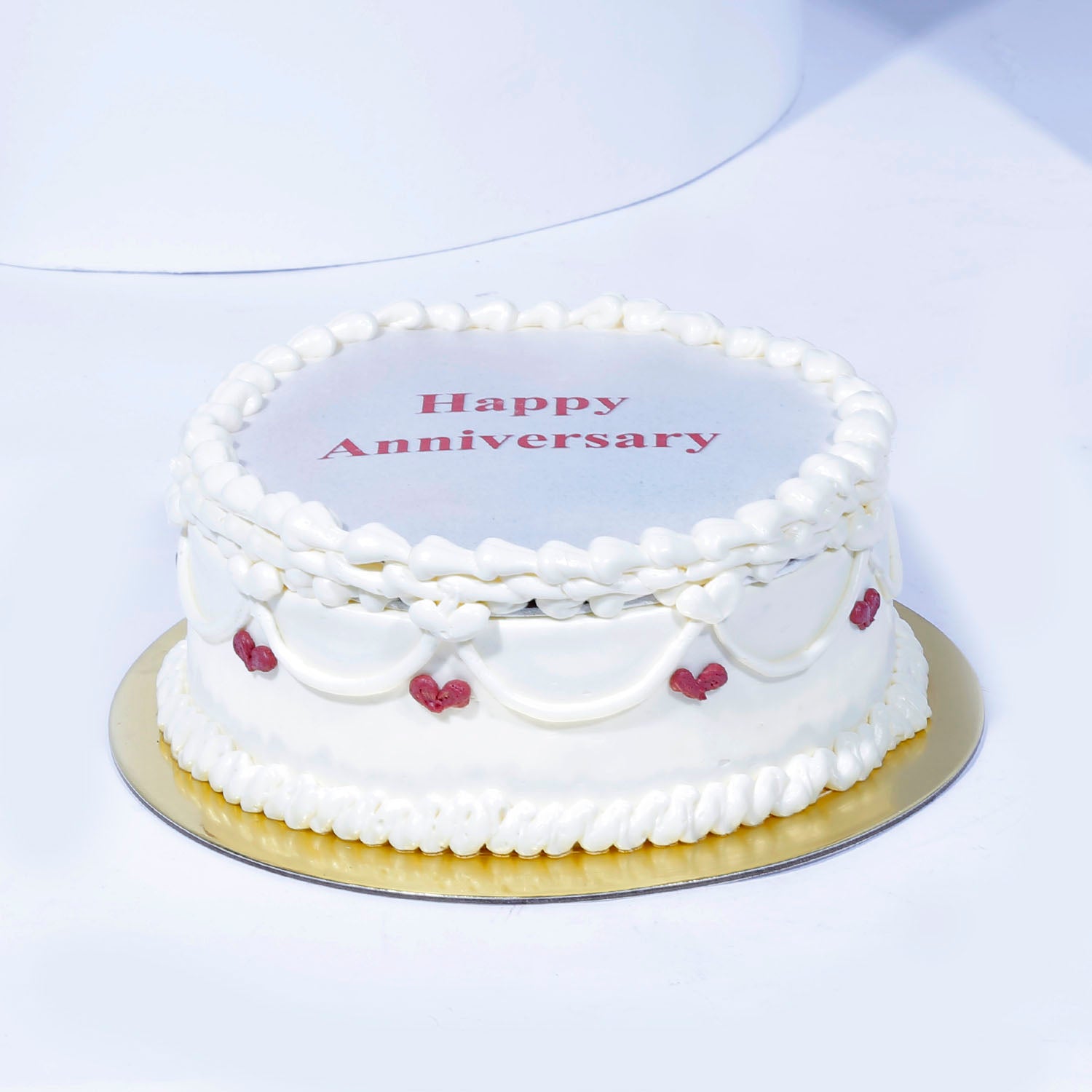 Happy Anniversary Red Velvet Candle Cake