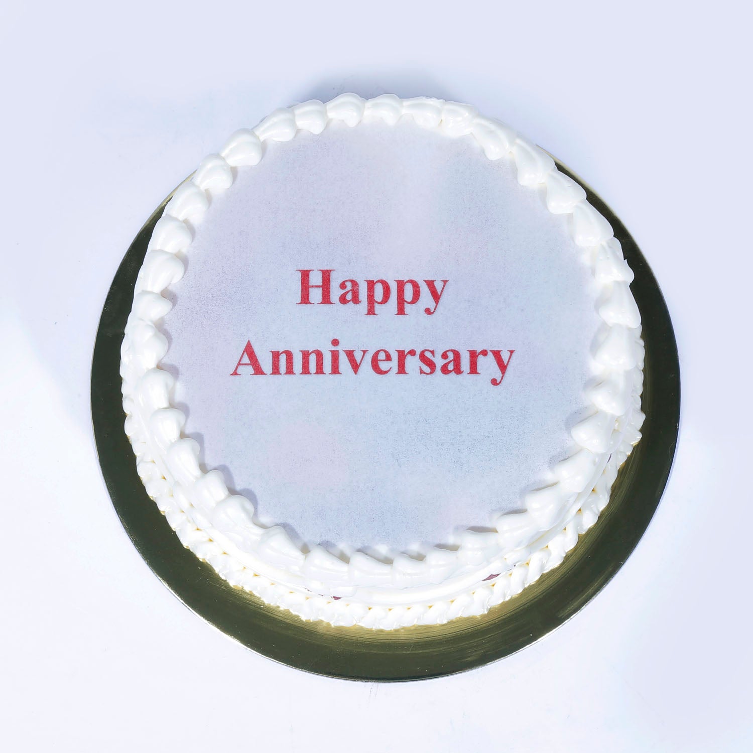 Happy Anniversary Red Velvet Candle Cake