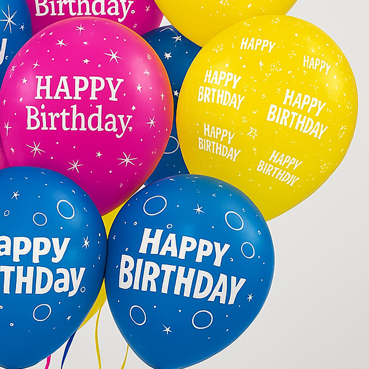 Happy Birthday Latex Balloons 10 Pieces