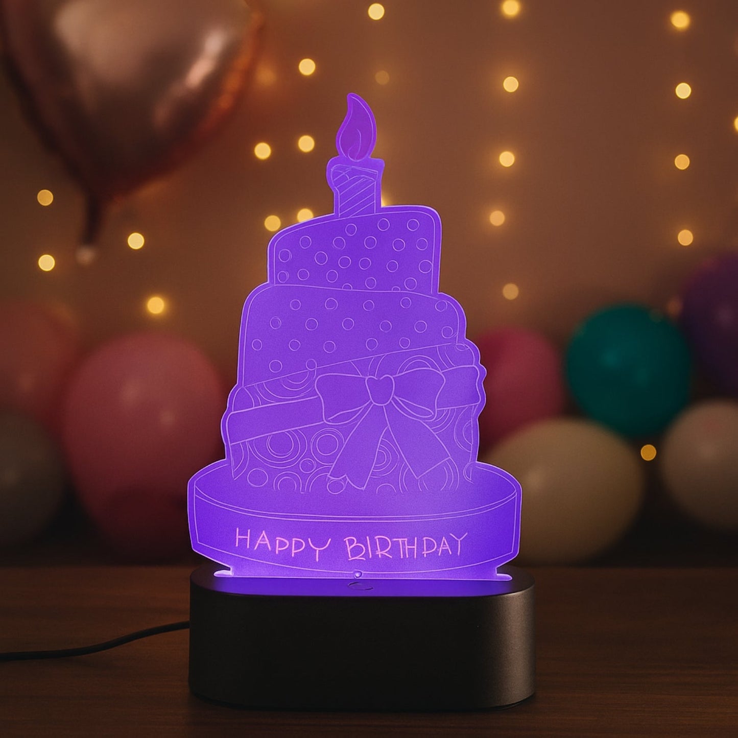 Happy Birthday LED Lamp