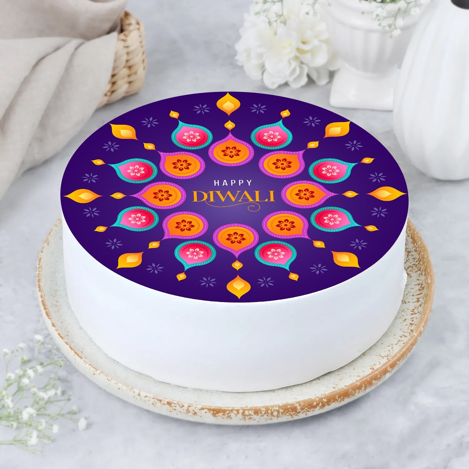 Happy Diwali Chocolate Cake