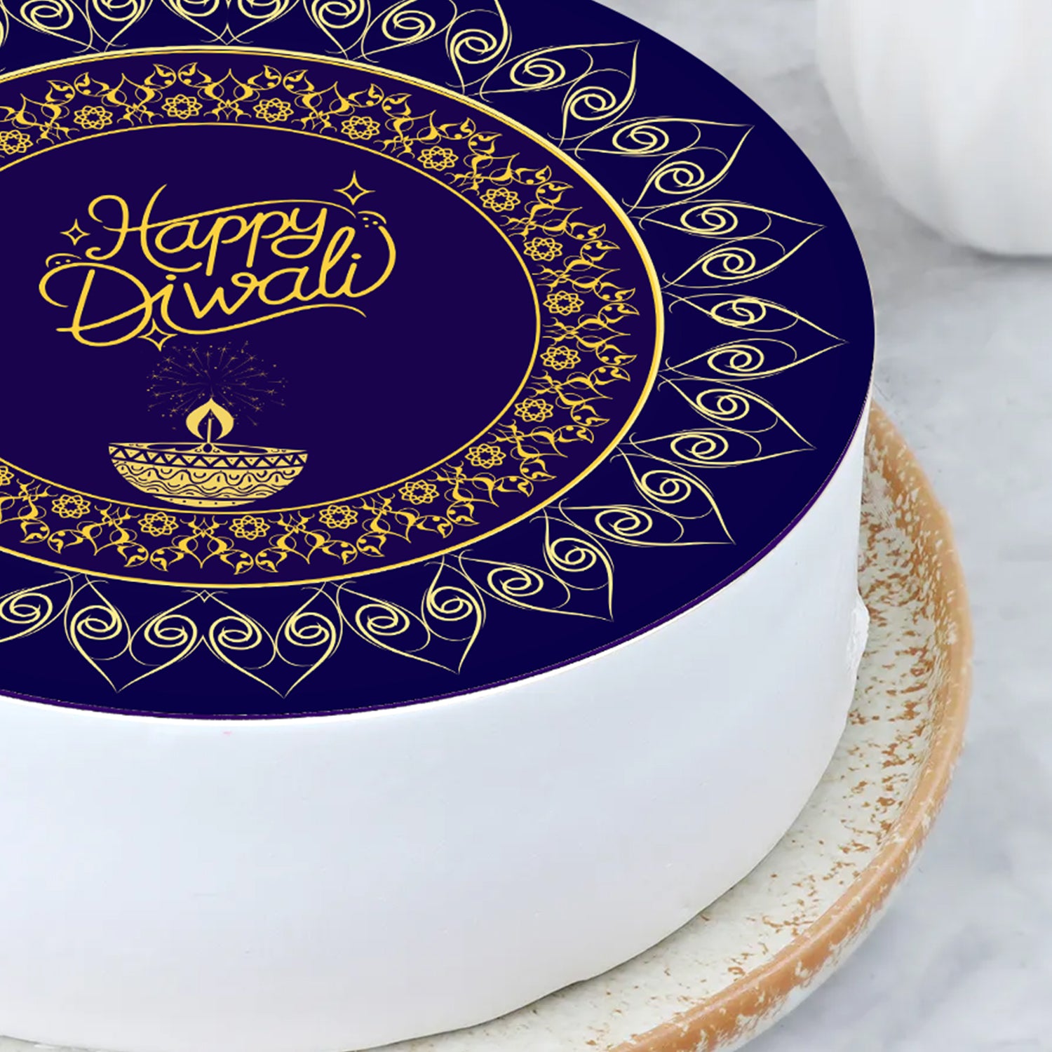Happy Diwali Red Velvet Cake