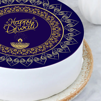 Happy Diwali Red Velvet Cake