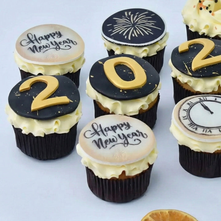 Festive New Year Vanilla Cupcakes - Celebrate 2026 in Style