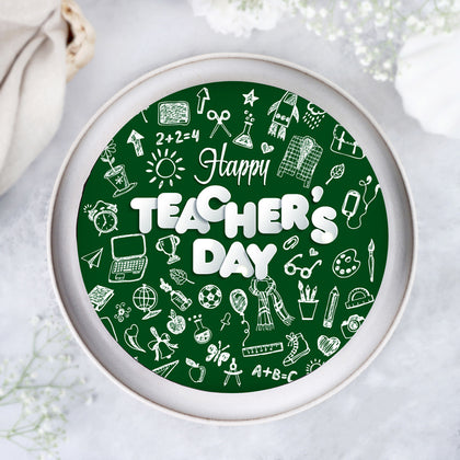 Delicious Chocolate Round Cake for Happy Teachers Day Celebration