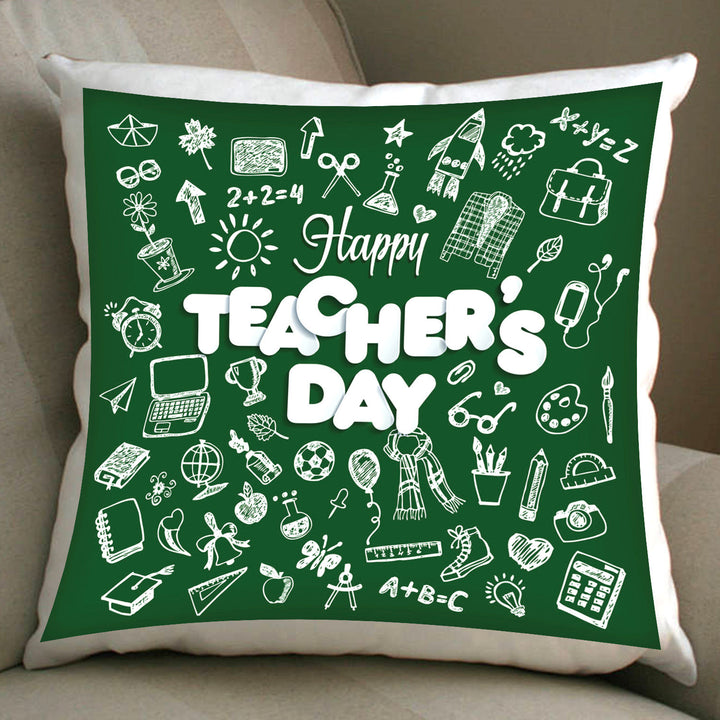 Personalized Happy Teacher's Day Cushion - Perfect Gift for Educators