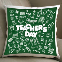 Personalized Happy Teacher's Day Cushion - Perfect Gift for Educators