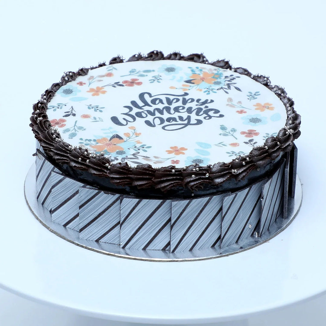 Delicious Happy Women's Day Chocolate Cake - 500gm Celebration Delight