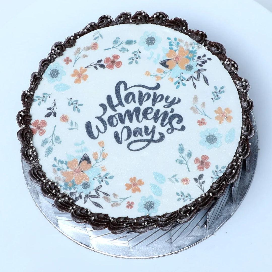 Exquisite Happy Women's Day Chocolate Cake - Celebrate with Delightful Sweetness