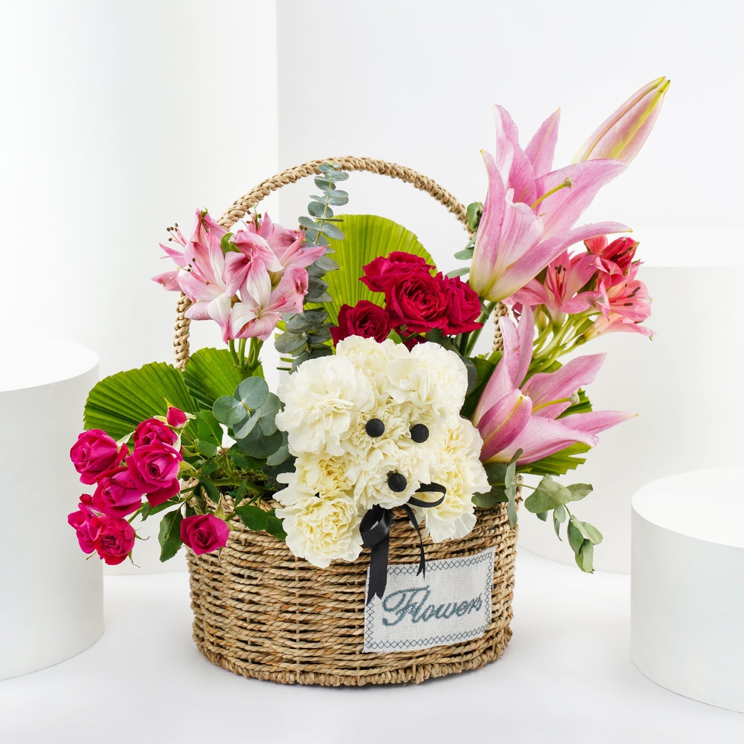 Harmony Basket | Carnation n Spray Roses