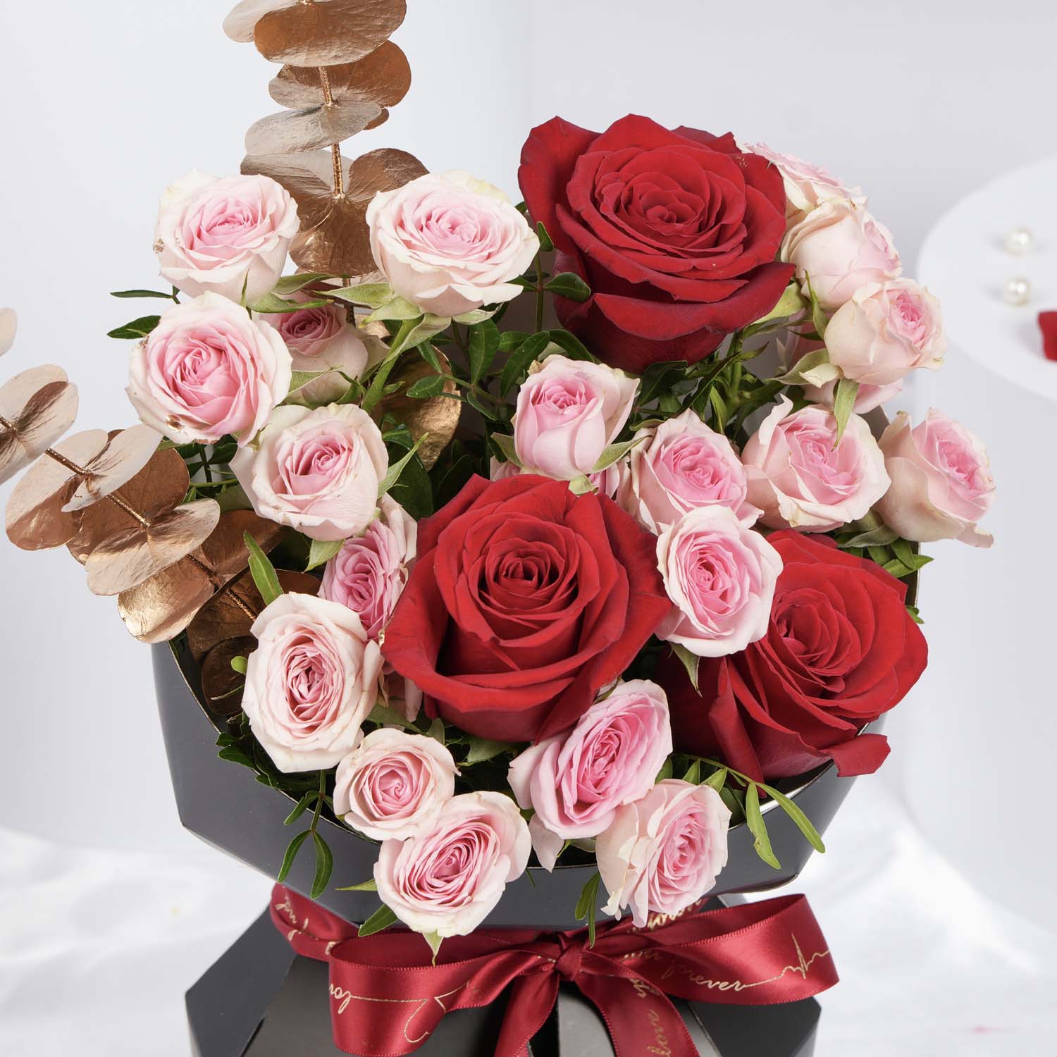 Valentine Combo | Spray Rose Bouquet N Heart Balloon
