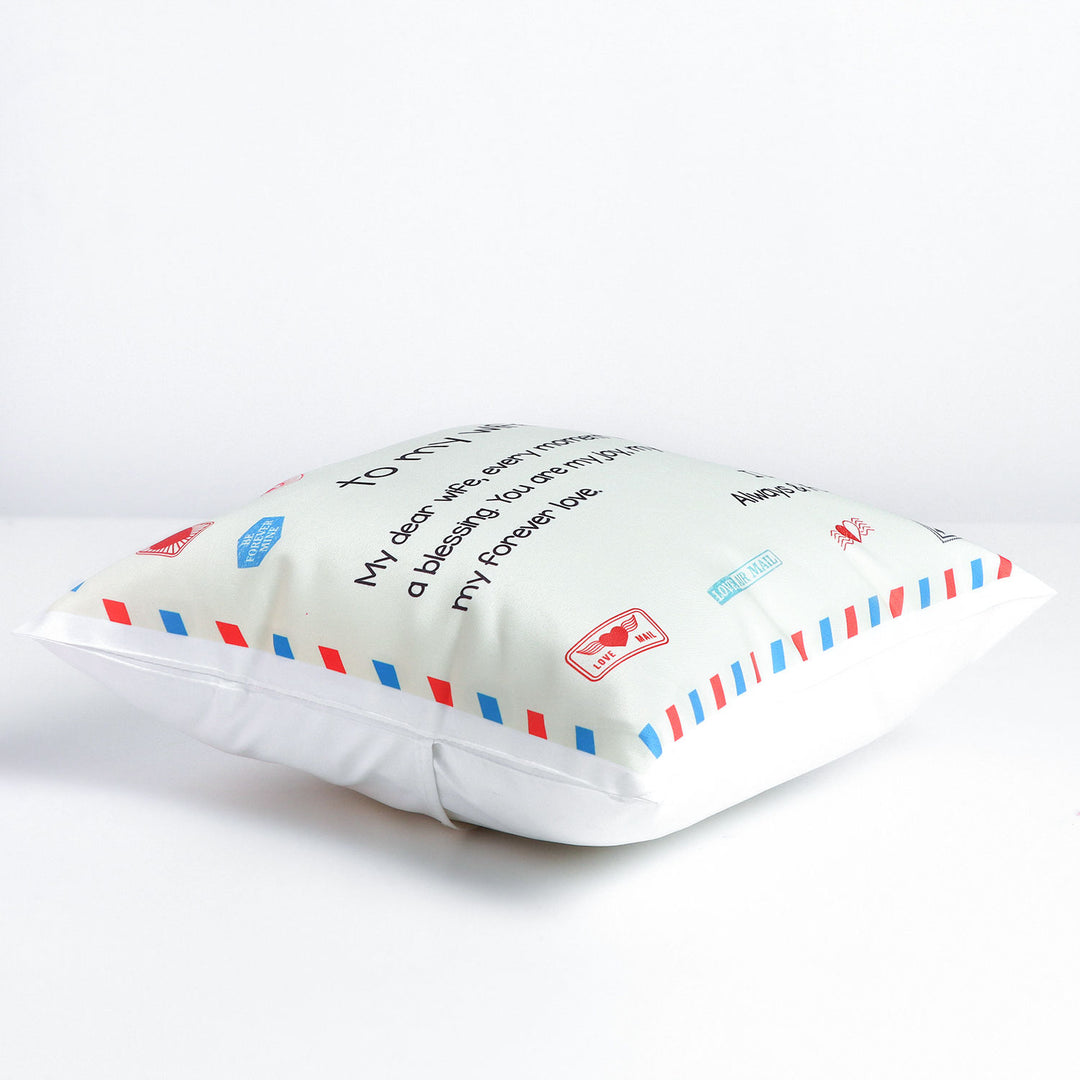 وسادة رسالة حب مؤثرة لزوجتك العزيزة