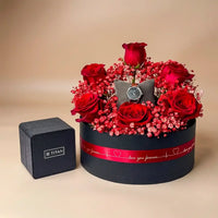 Heartfelt Promise Floral Arrangement with Titan Women's Watch