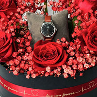 Heartfelt Promise Floral Arrangement with Titan Women's Watch
