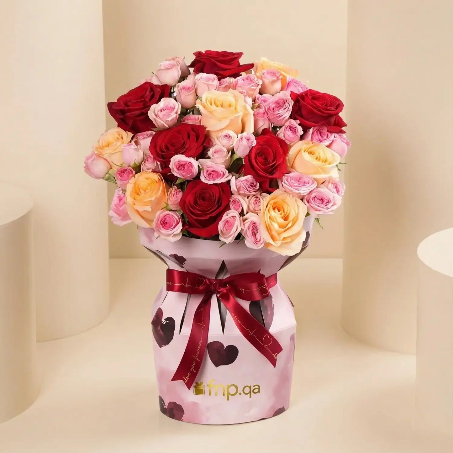Romantic Hearts Bouquet: A Floral Symphony of Love
