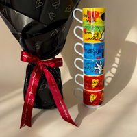 Love's Bloom: Red Roses & Disney Mickey Mouse Espresso Set