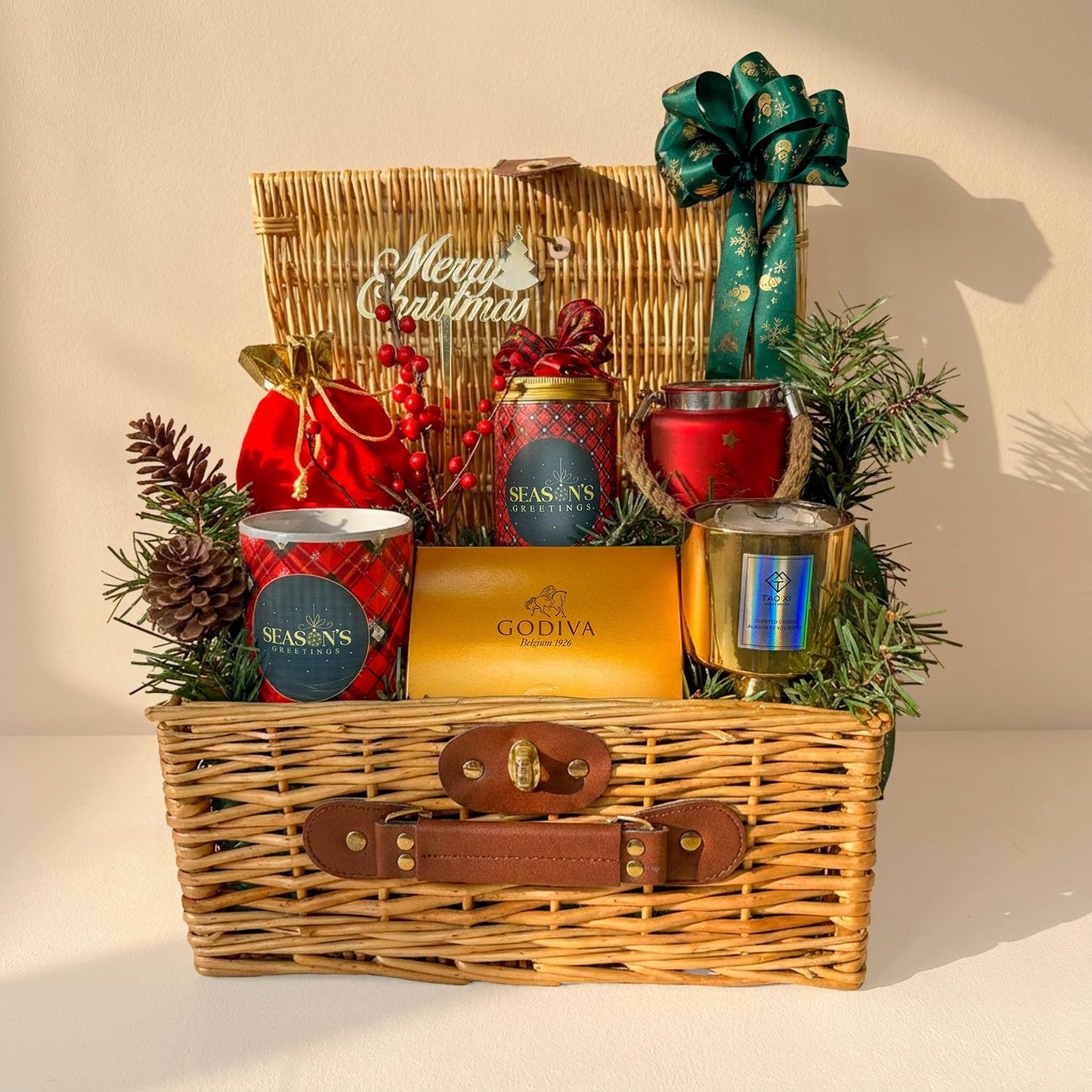 Festive Holiday Cheer Deluxe Gift Basket