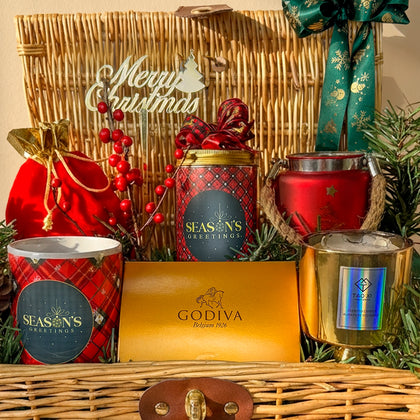 Festive Holiday Cheer Deluxe Gift Basket