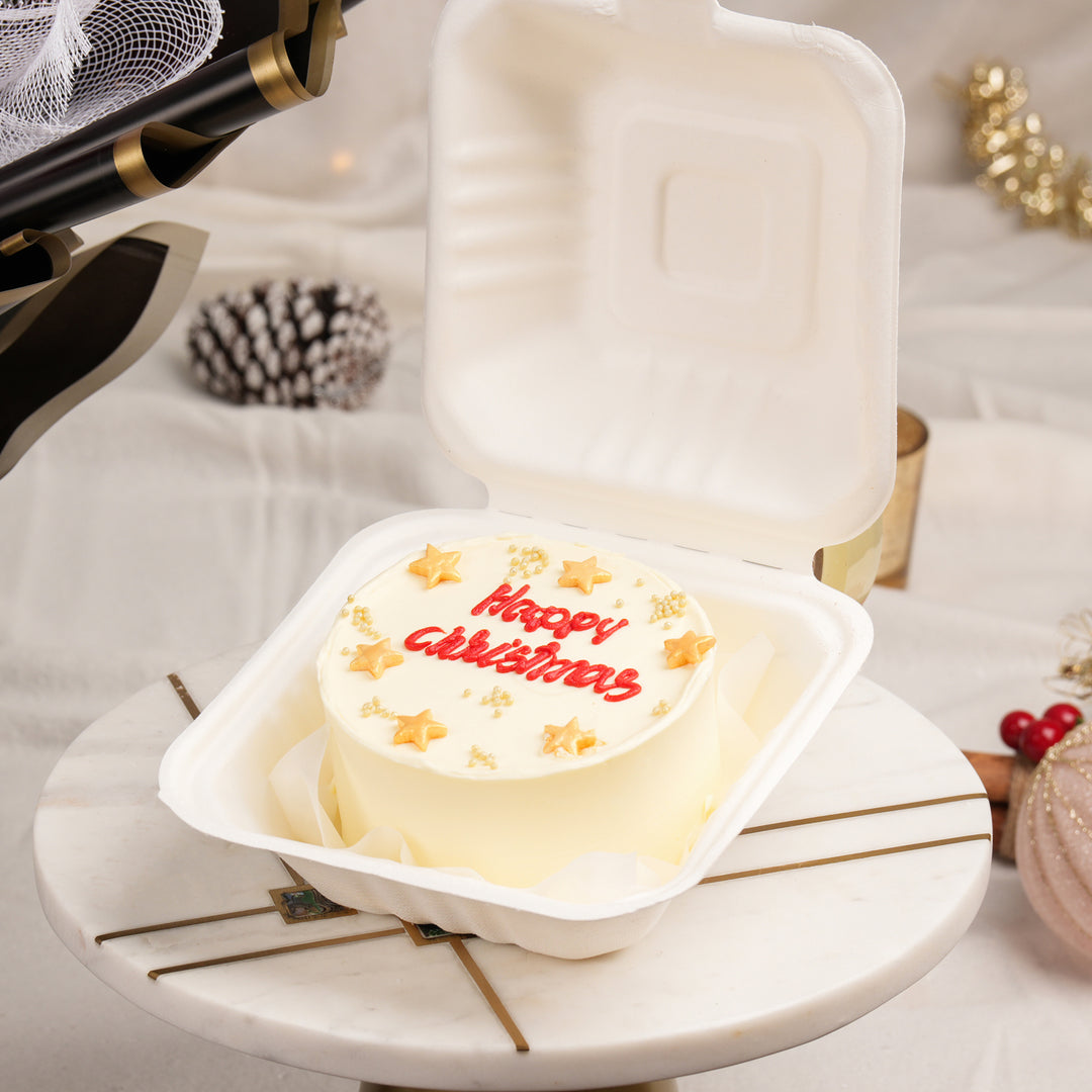 باقة العطلات الاحتفالية وكعكة بنتو بالشوكولاتة