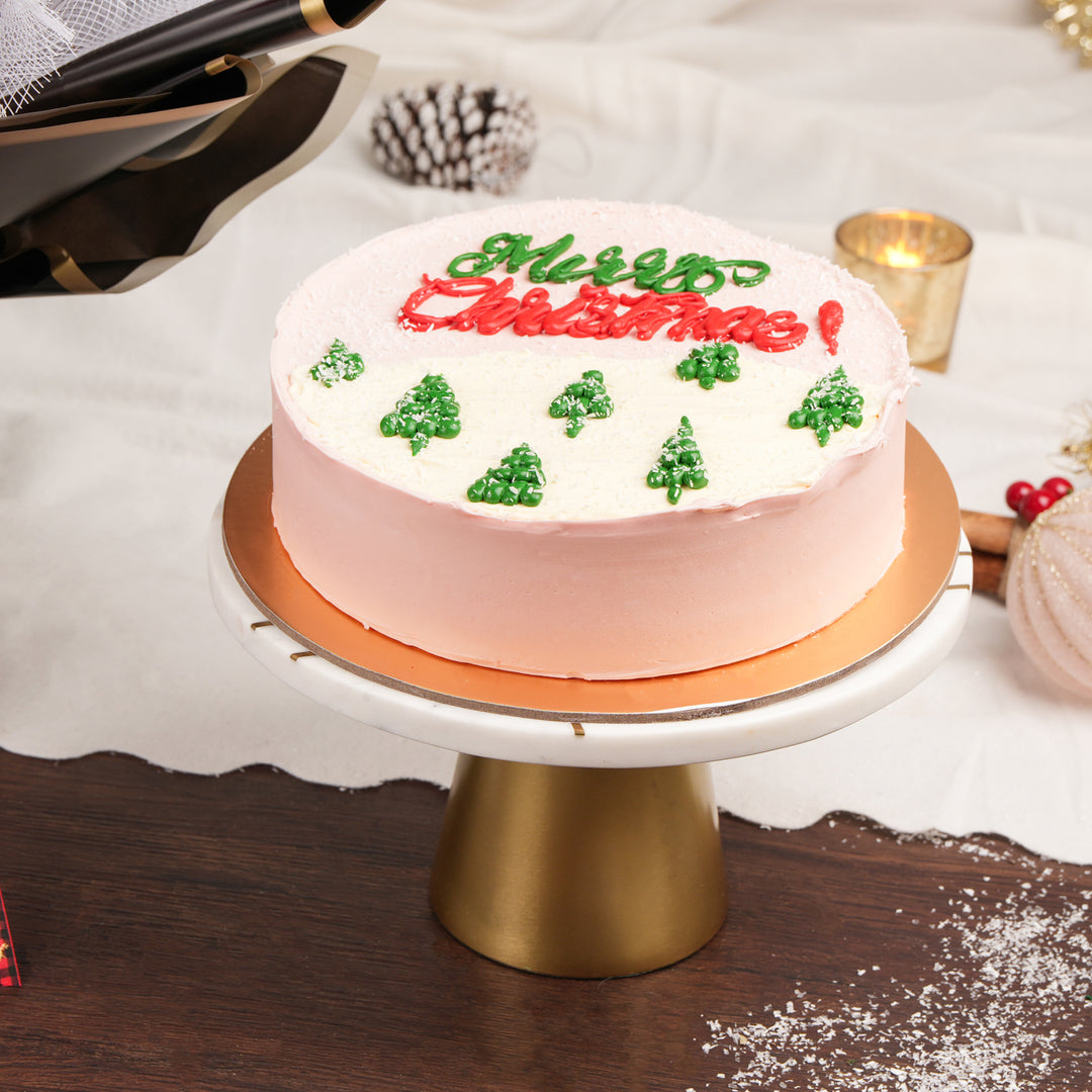 باقة احتفالات العيد مع كعكة الشوكولاتة الاحتفالية