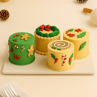 Holly Jolly Mini Cake for Christmas - Set 4