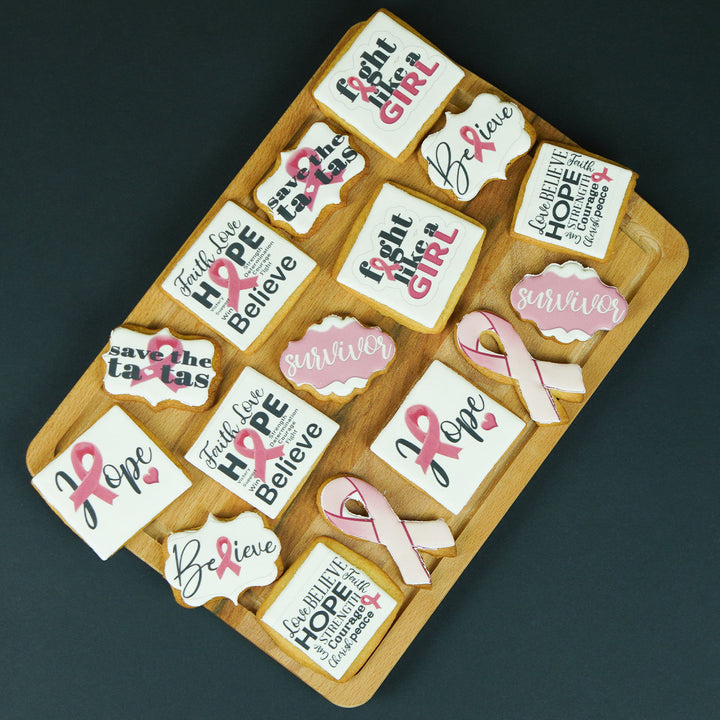 Hope and Strength Inspirational Wishes Cookies - Elegant Gift Box of 15