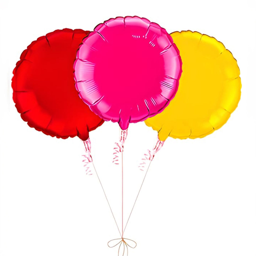 Elegant Purple Rose and Chocolate Gift Box with Colorful Balloons