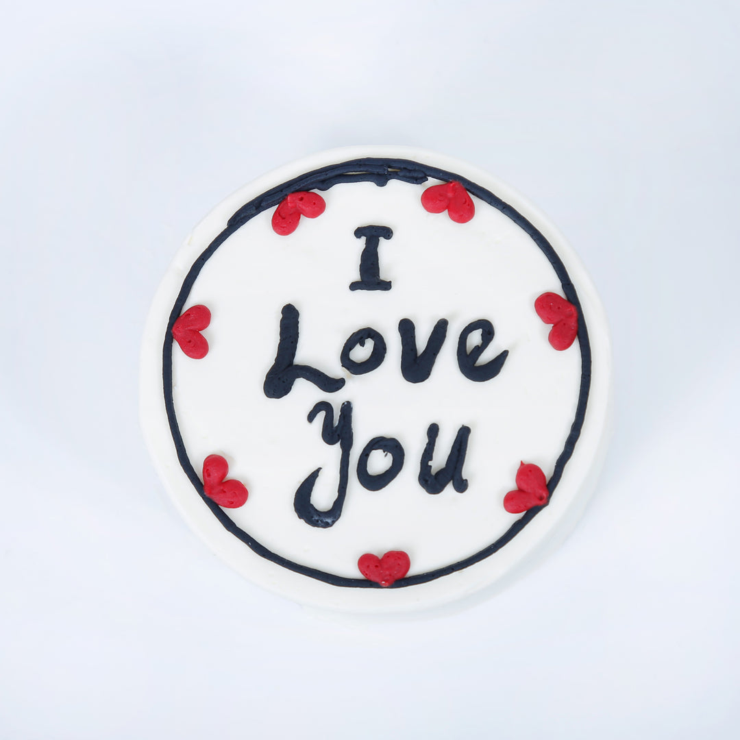 Romantic 'I Love You' Chocolate Bento Cake