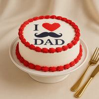 Heartfelt 'I Love You Dad' Red Velvet Cake - Perfect for Celebrations