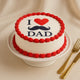 Heartfelt 'I Love You Dad' Red Velvet Cake - Perfect for Celebrations