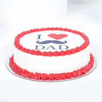 Heartfelt 'I Love You Dad' Red Velvet Cake - Perfect for Celebrations