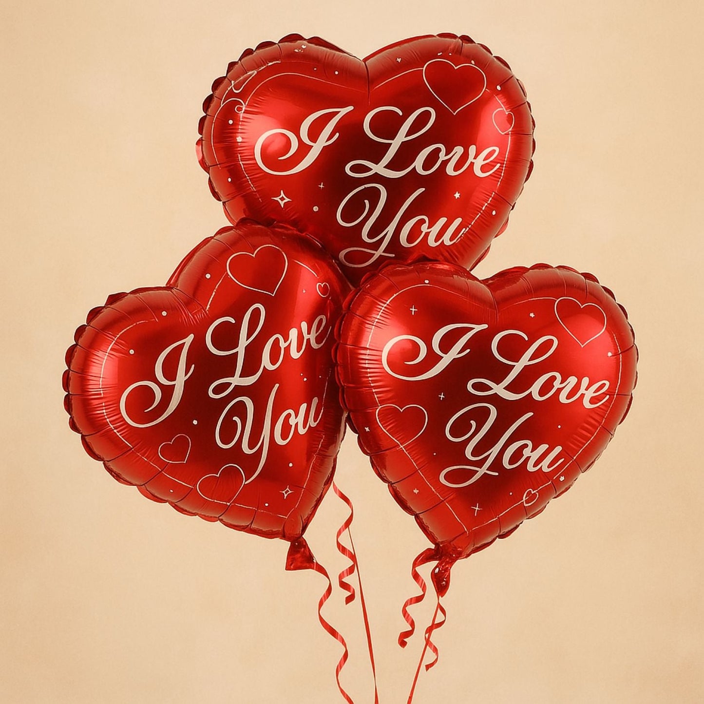 Romantic Red Heart 'I Love You' Foil Balloons