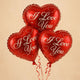 Romantic Red Heart 'I Love You' Foil Balloons