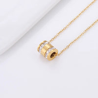 Signature Golden Roman Barrel Necklace with Floral Delight Gift Box