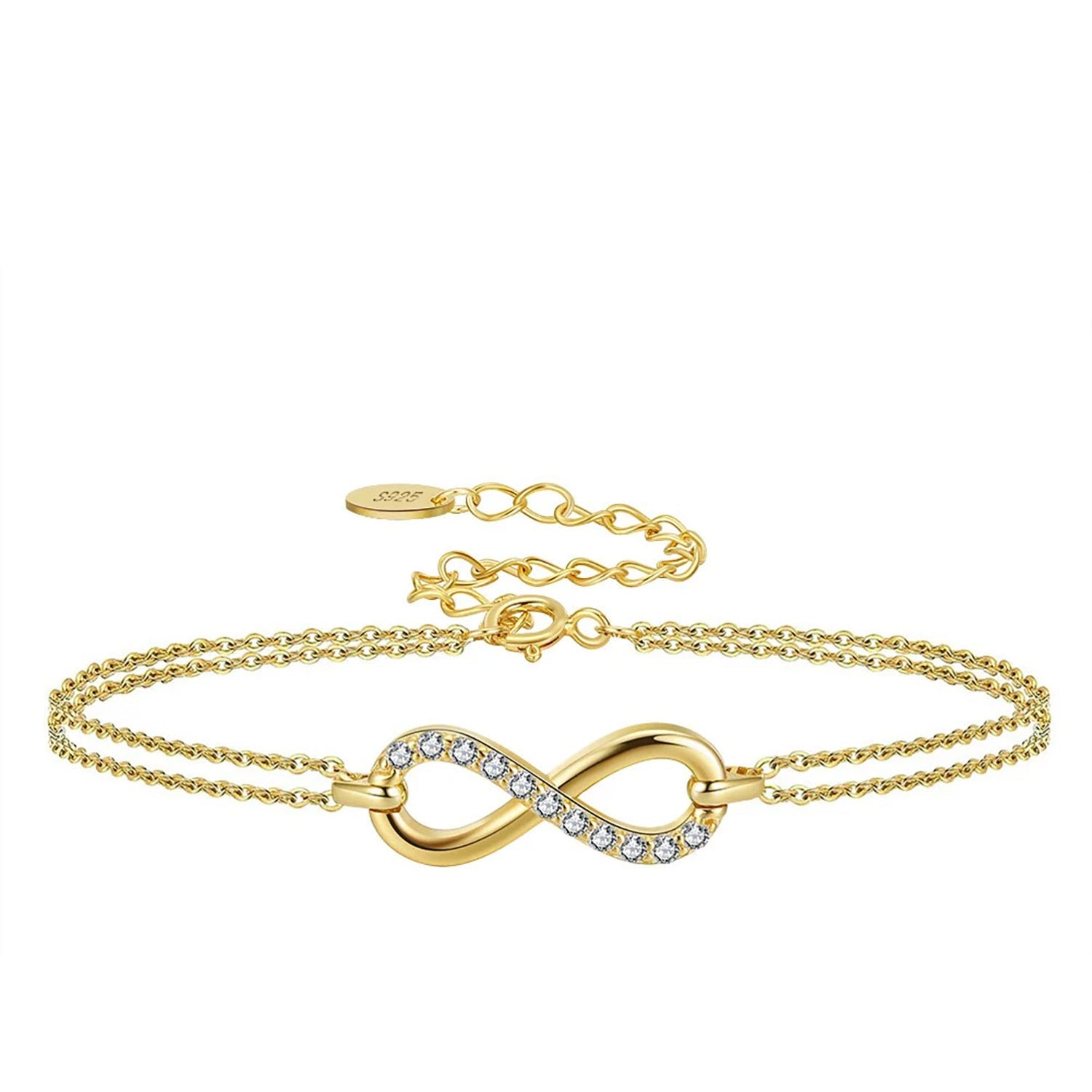 Infinity Elegance Gold Plated Bracelet