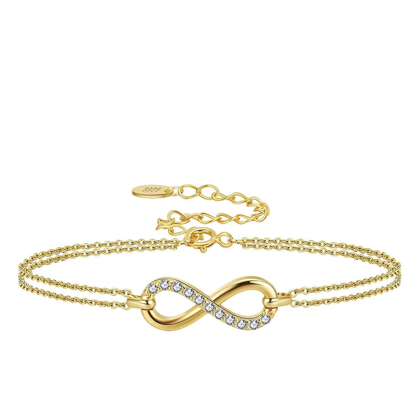 Infinity Elegance Gold Plated Bracelet