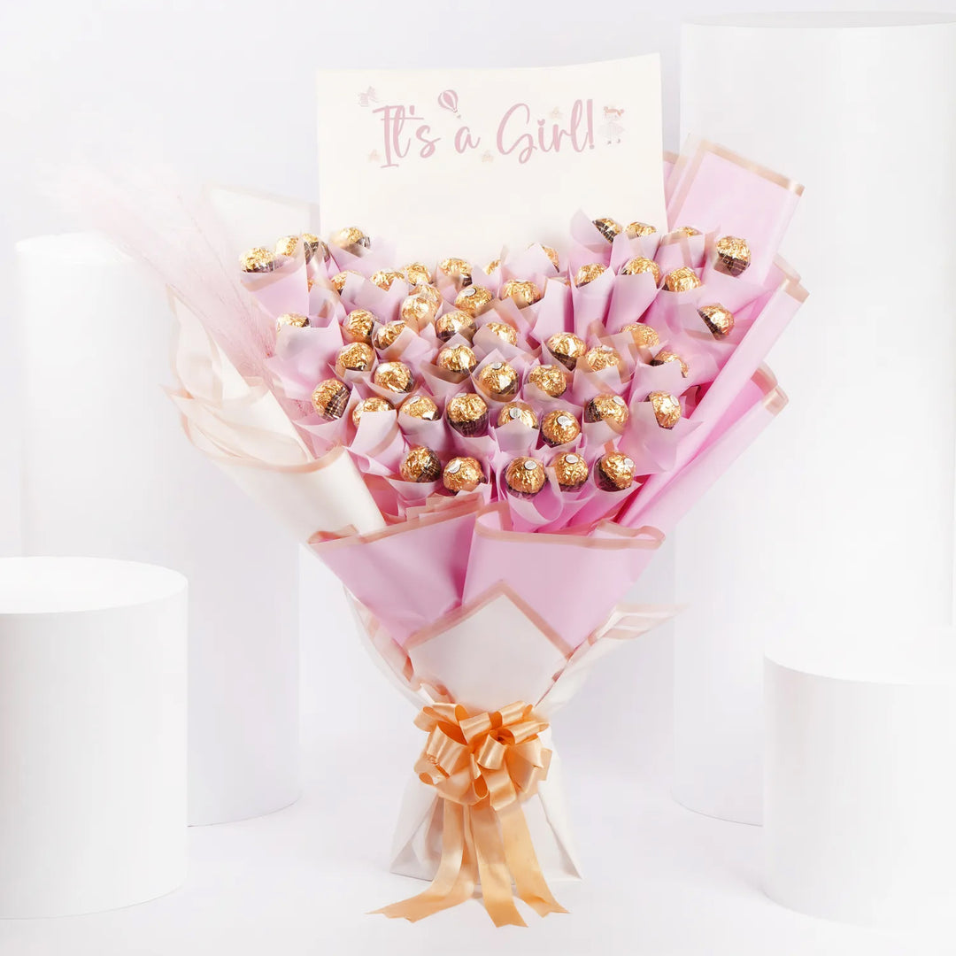 Celebrate with an 'It's a Girl' Ferrero Rocher Bouquet