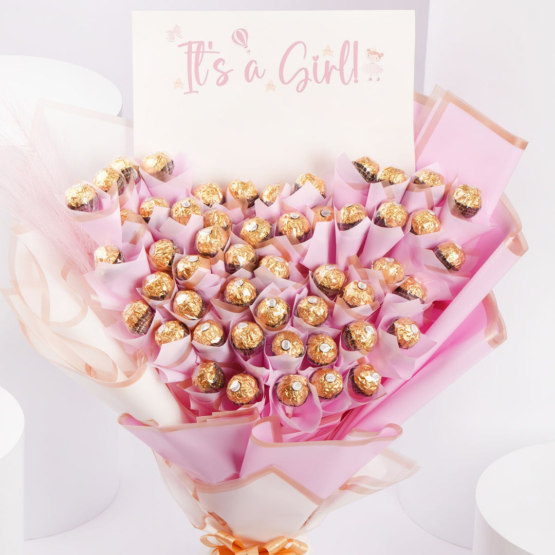 Celebrate with an 'It's a Girl' Ferrero Rocher Bouquet