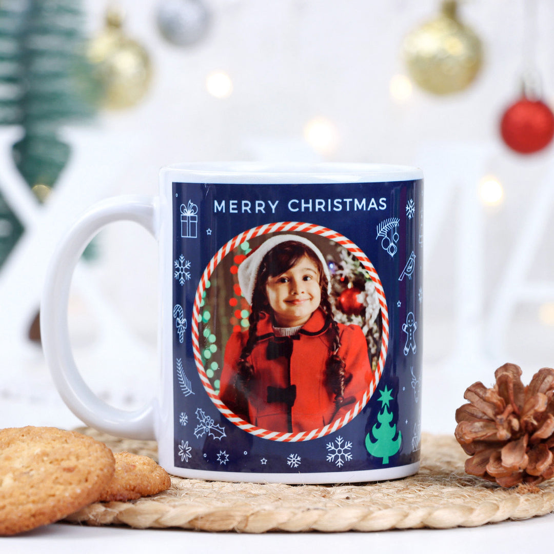 Festive Jingle Bell Personalized Ceramic Mug - Merry Christmas Edition