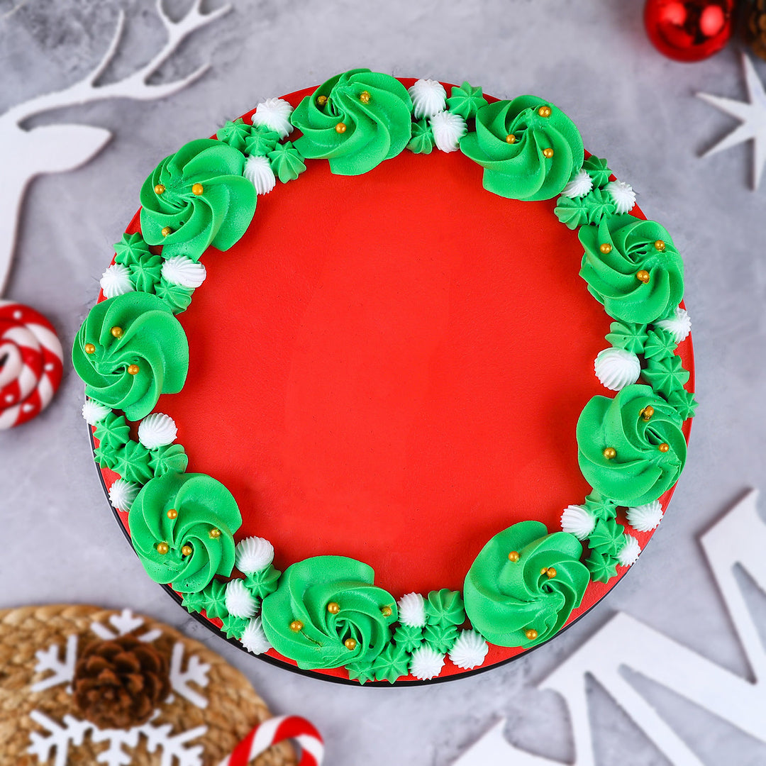 كيكة الشوكولاتة الميلادية المرحة - 1 كجم من الكريمة اللذيذة