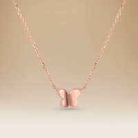 قلادة جوي لوستر ذهب وردي عيار 18 مع ألماس