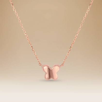 قلادة جوي لوستر ذهب وردي عيار 18 مع ألماس