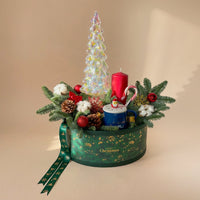 Joyful Evergreen Christmas Gift Box - A Festive Delight