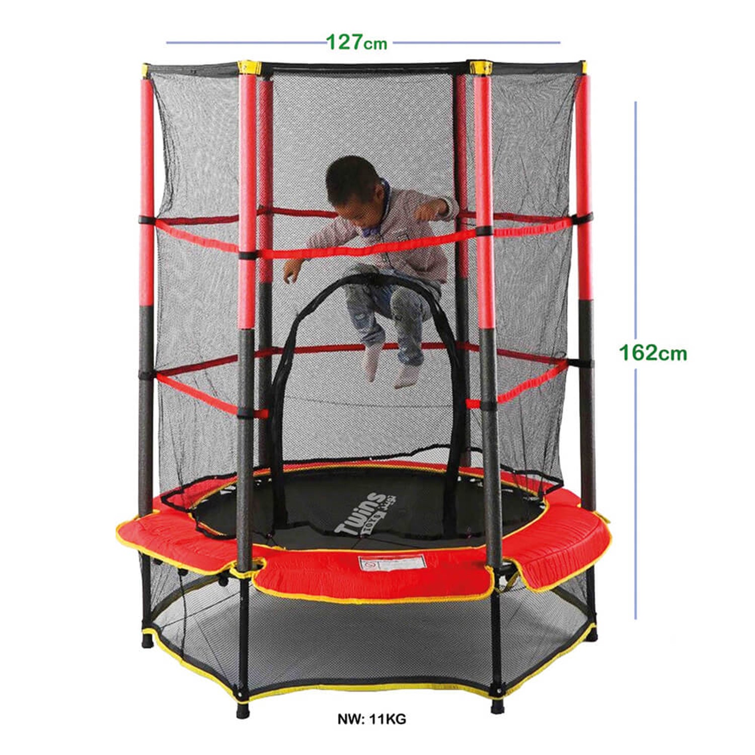 Jumping Trampoline For Kids With Safety Net 55 Inch